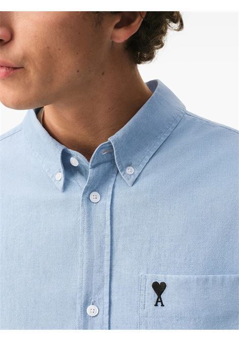 boxy adc shirt man light blue AMI PARIS | HSH822.CO0221484